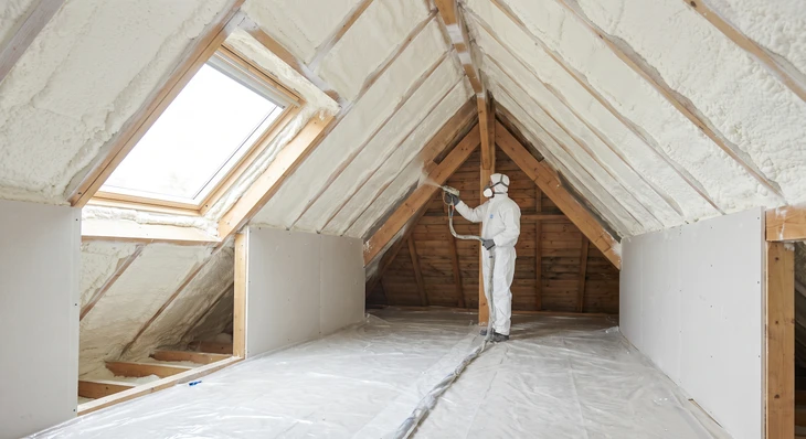 Intérieur d'une grange rénovée aux murs en pierre apparente